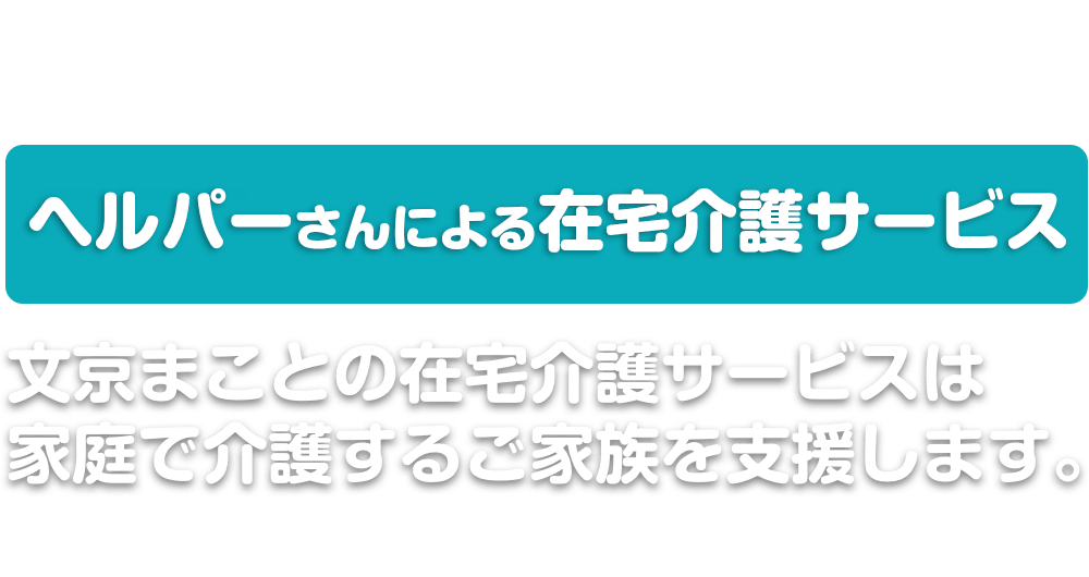 在介護ヘルパーさんによる在宅介護サービス｜文京まことの在宅介護サービスは家庭で介護するご家族を支援します