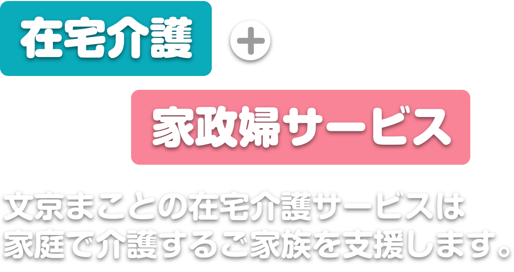 在宅介護＋家政婦サービス｜文京まことの在宅介護サービスは家庭で介護するご家族を支援します